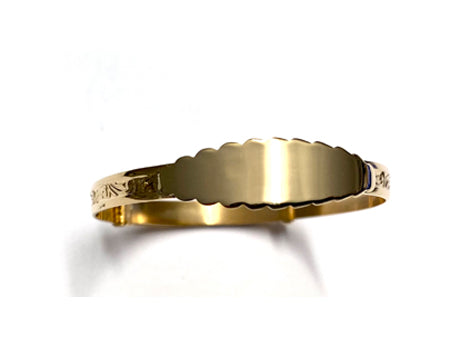 Rolled Gold Crinkle Plated Bangle