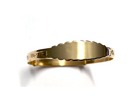 Rolled Gold Crinkle Plated Bangle