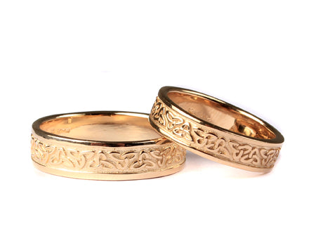 9 Ct Yellow Gold Celtic Ring Set