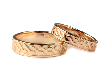 9 Ct Yellow Gold Celtic Ring Set