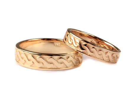 9 Ct Yellow Gold Celtic Ring Set