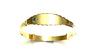Rolled Gold Bangle with Sapphire Cz Stone