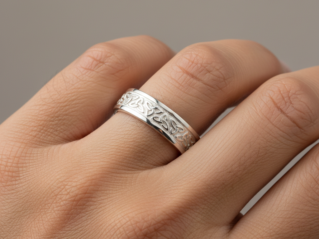 9CT White Gold  Ring.