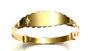 Rolled Gold Bangle with White Cz Stone