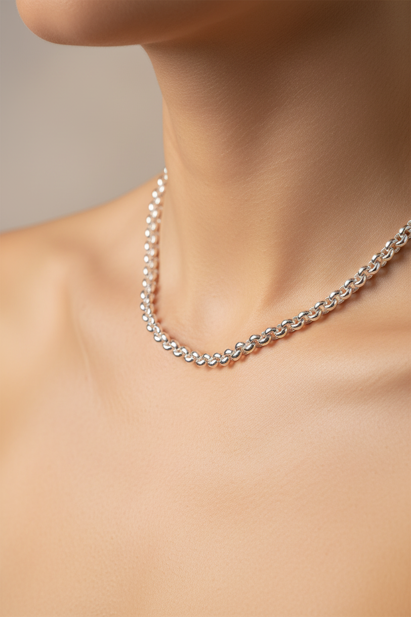 SILVER ROUND BELCHER CHAIN