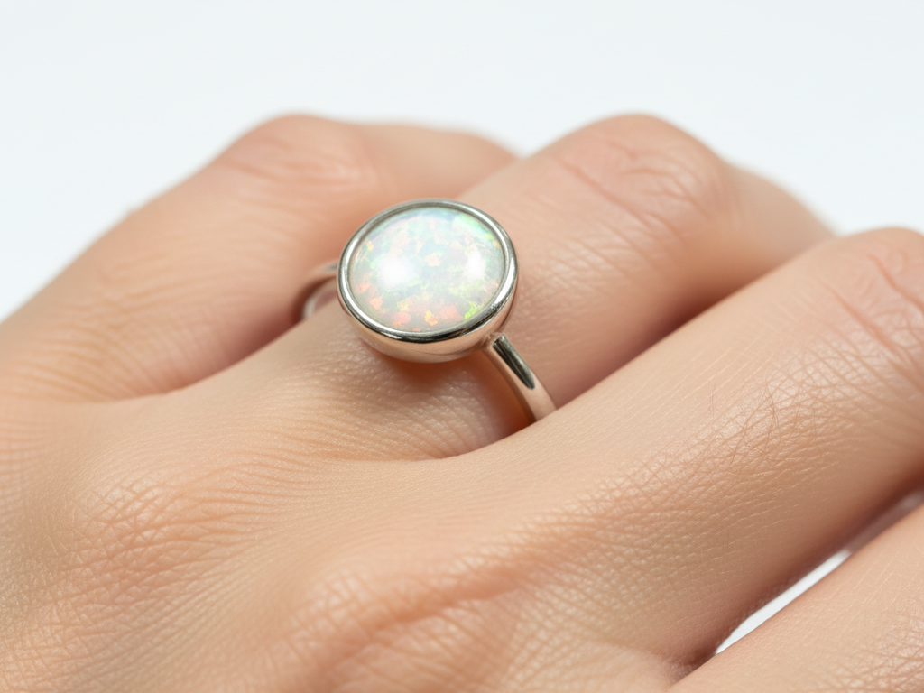 Opal  Silver Ring