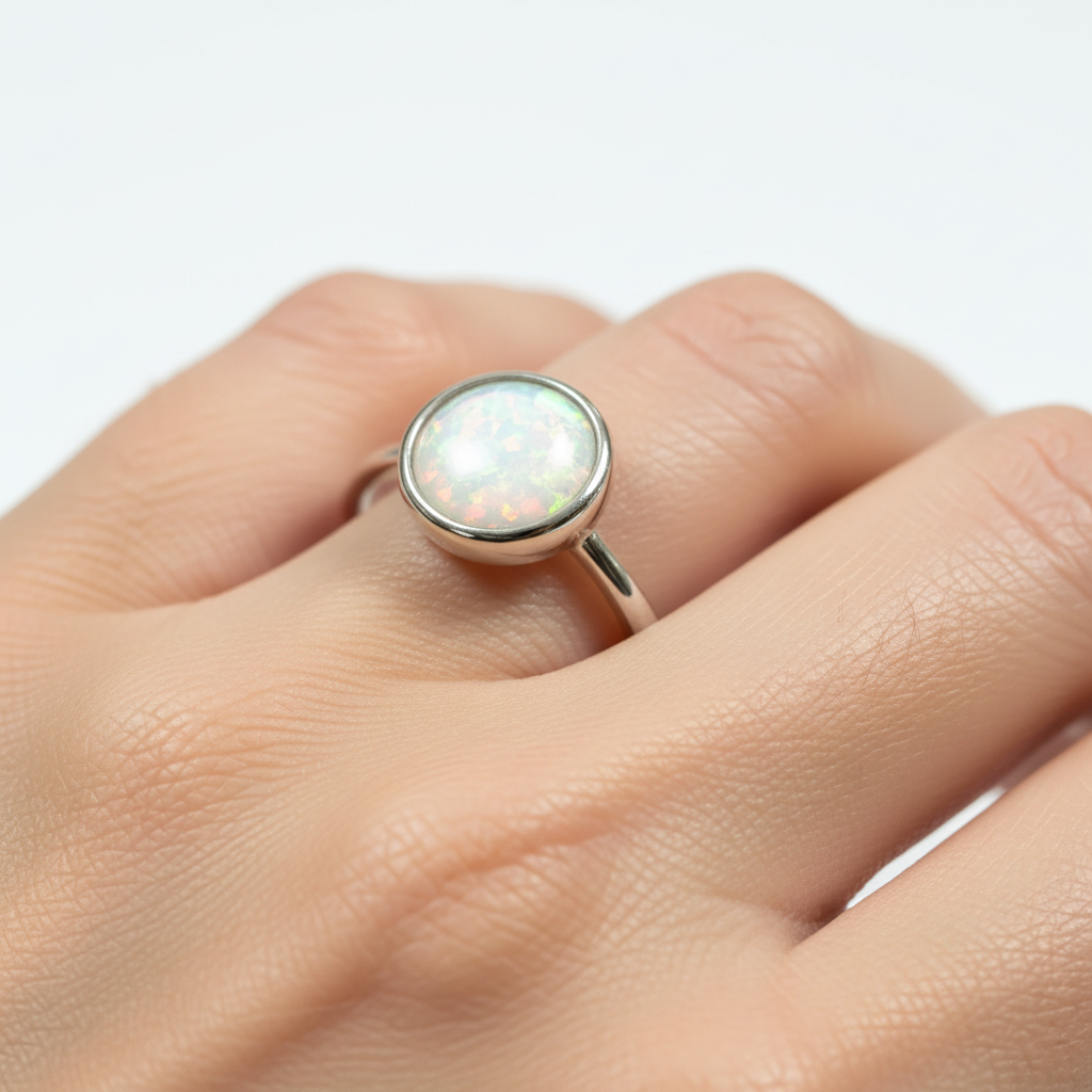 Opal  Silver Ring