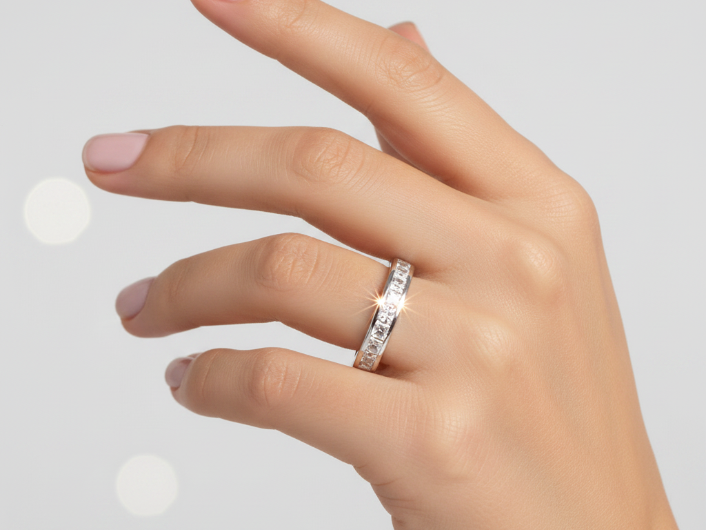 9ct White Gold Diamond Ring