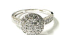 9ct White Gold Cz Ring.