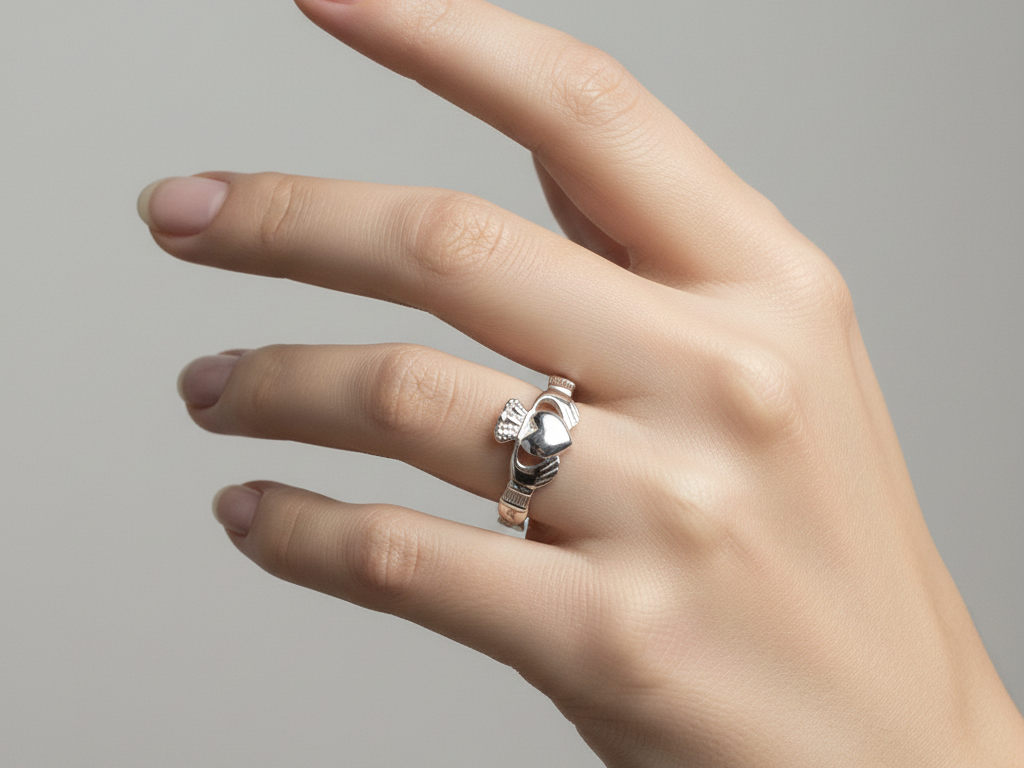 9CT White Gold Ring.