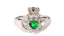 9ct White Gold Claddagh Ring.