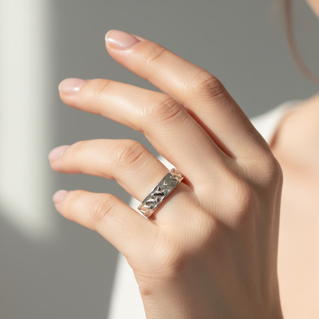 9CT White Gold  Ring.