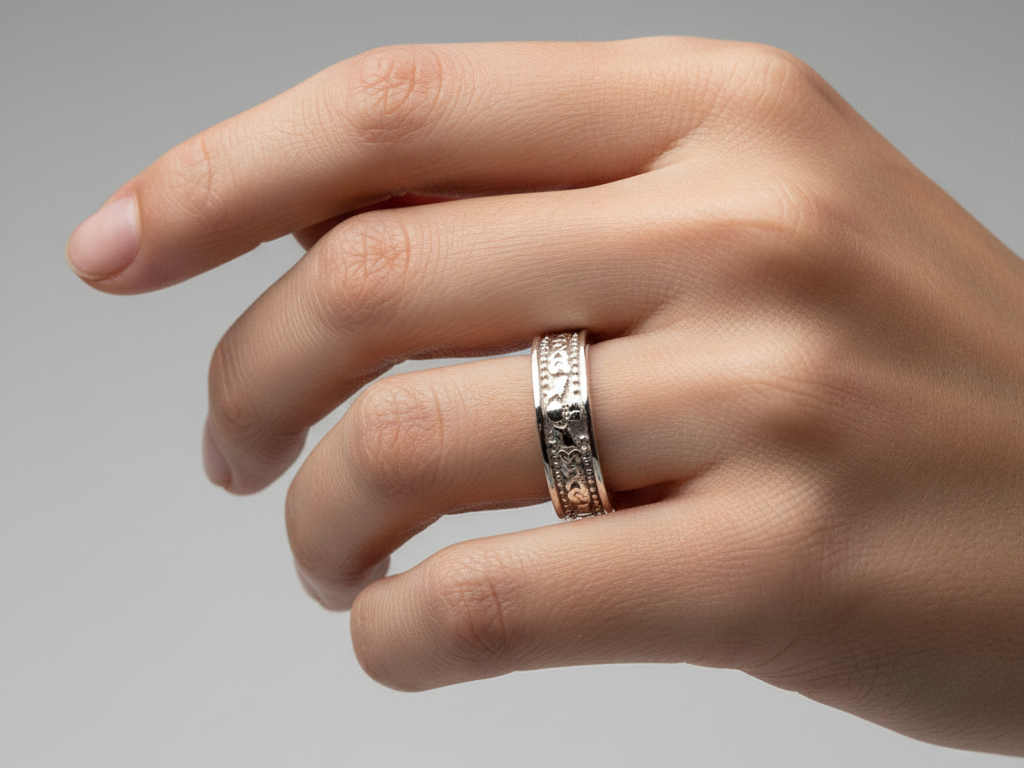 9CT White Gold  Ring.