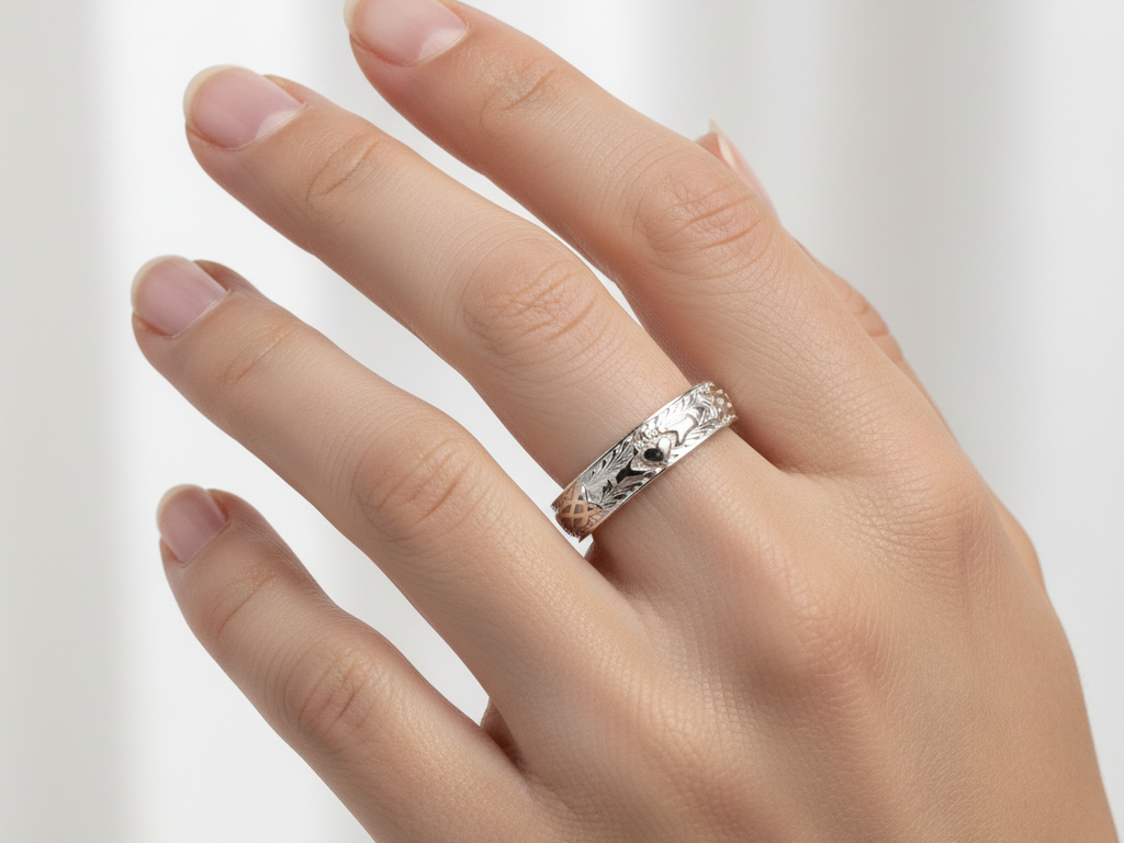 9CT White Gold Ring.