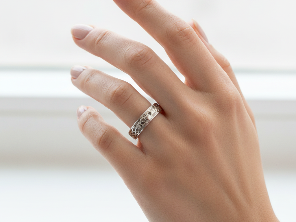 9CT White Gold Ring.