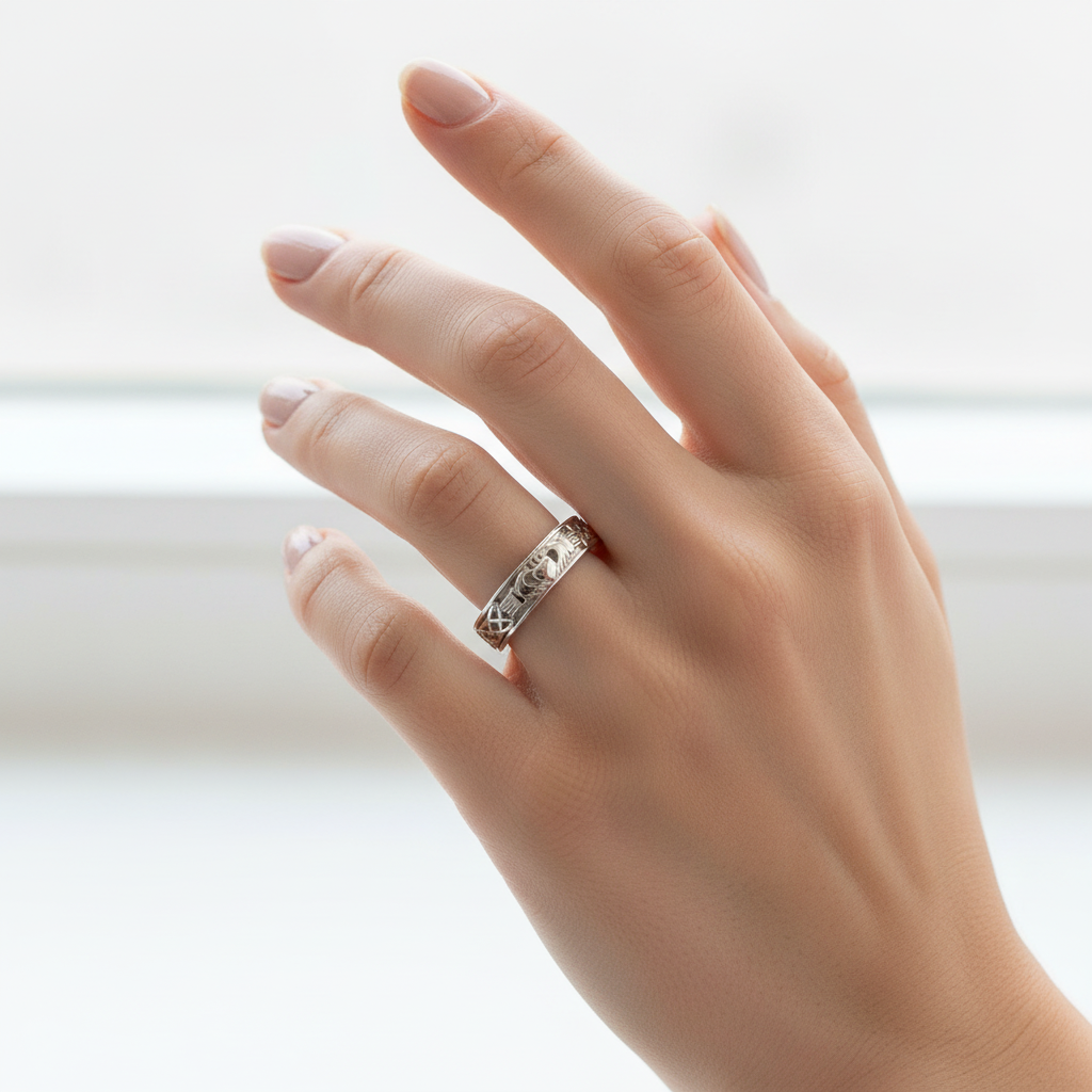 9CT White Gold Ring.