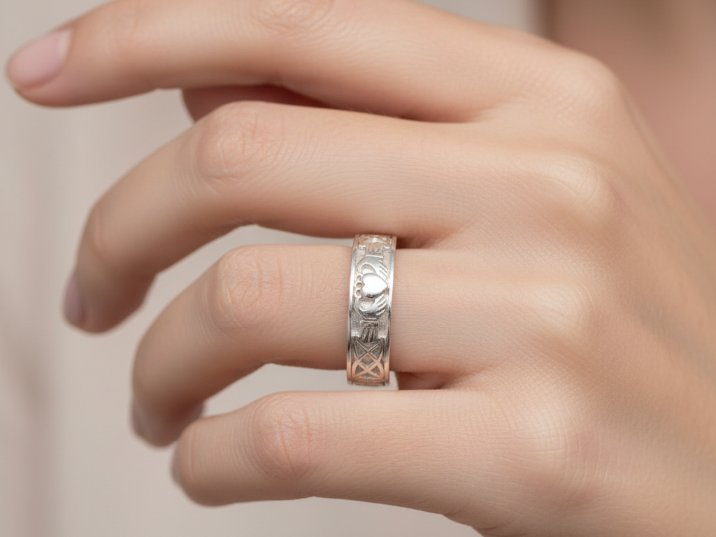 9CT White Gold Ring.