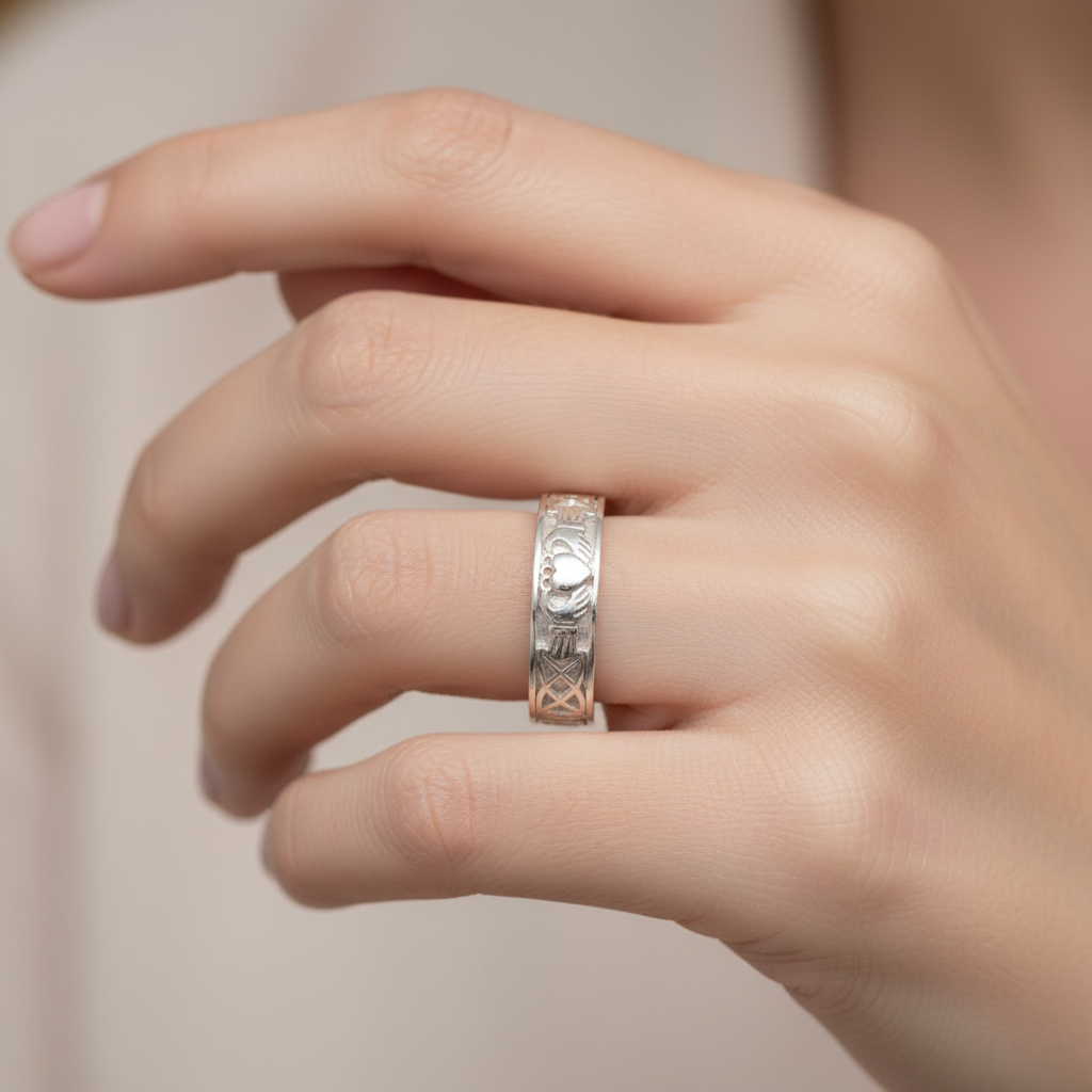 9CT White Gold Ring.