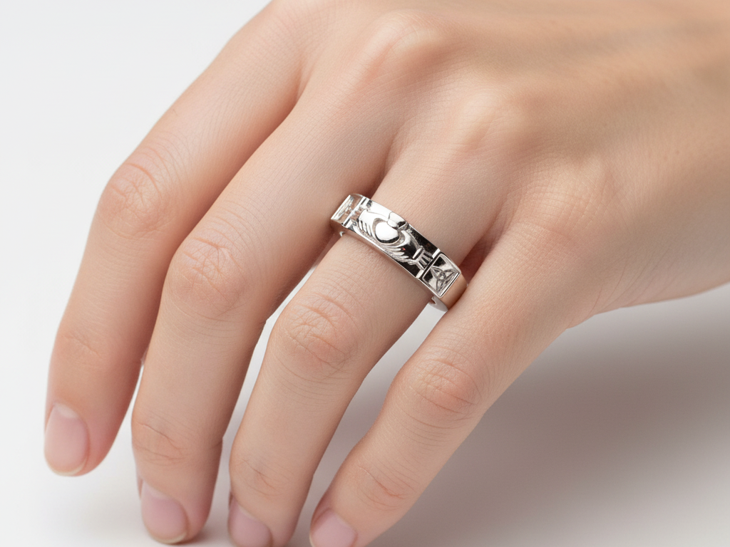 9CT White Gold Ring.