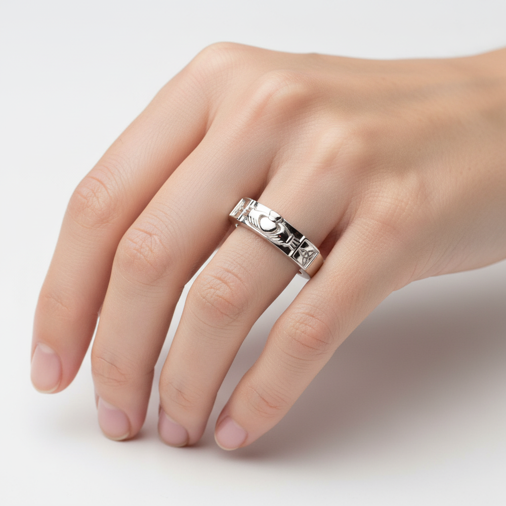 9CT White Gold Ring.