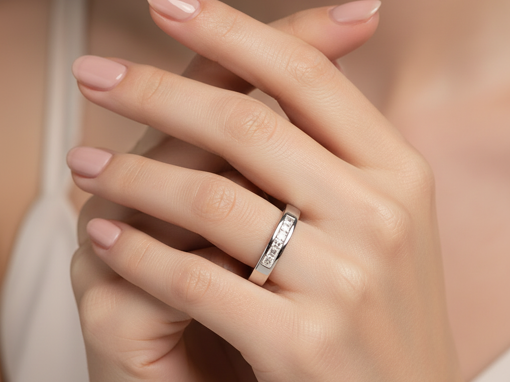 9ct Yellow Gold Cz Ring.