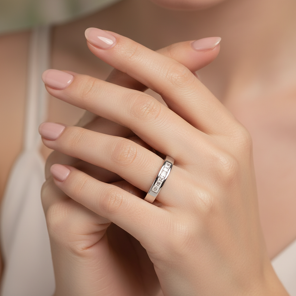 9ct Yellow Gold Cz Ring.