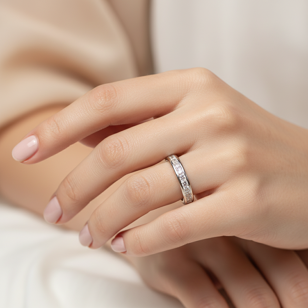 9ct Yellow Gold Cz Ring.