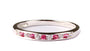 9ct White Gold Ruby with Diamond Ring.