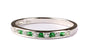 9ct White Gold Emerald Cz Ring.