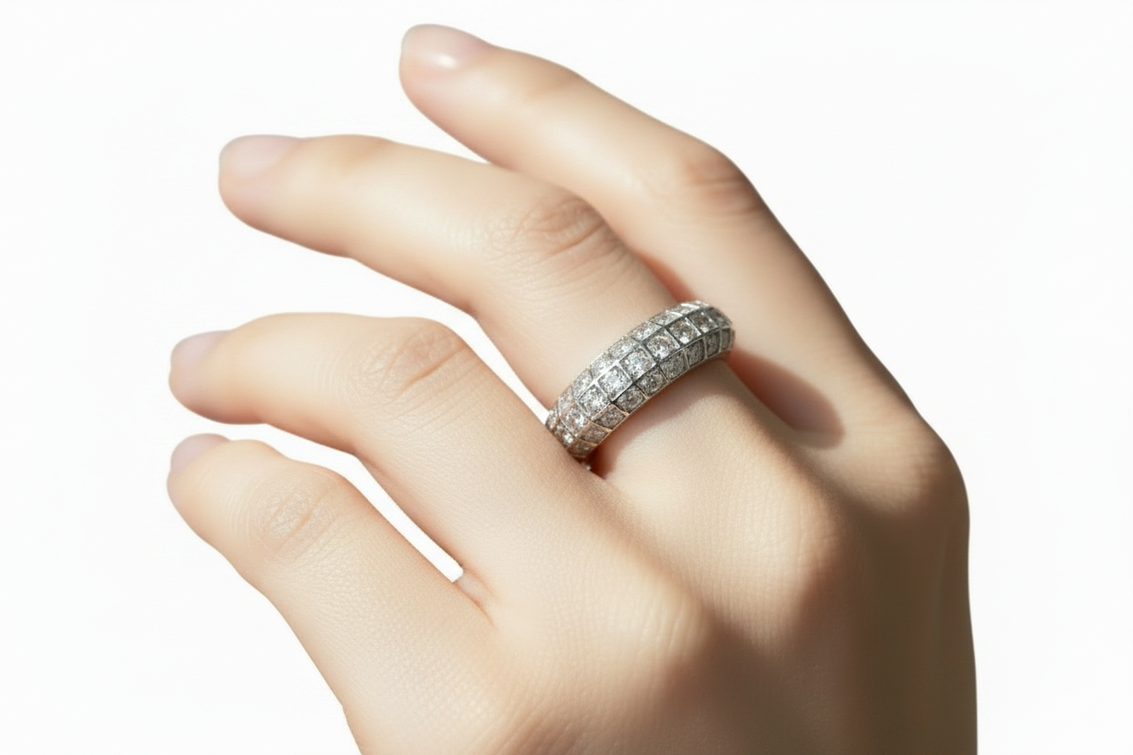 9ct Yellow Gold Cz Ring.