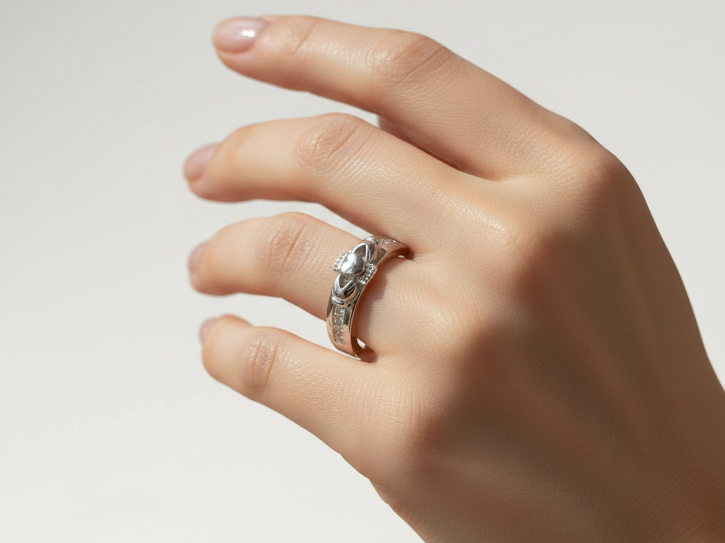 18 ct White Gold Diamond Ring.