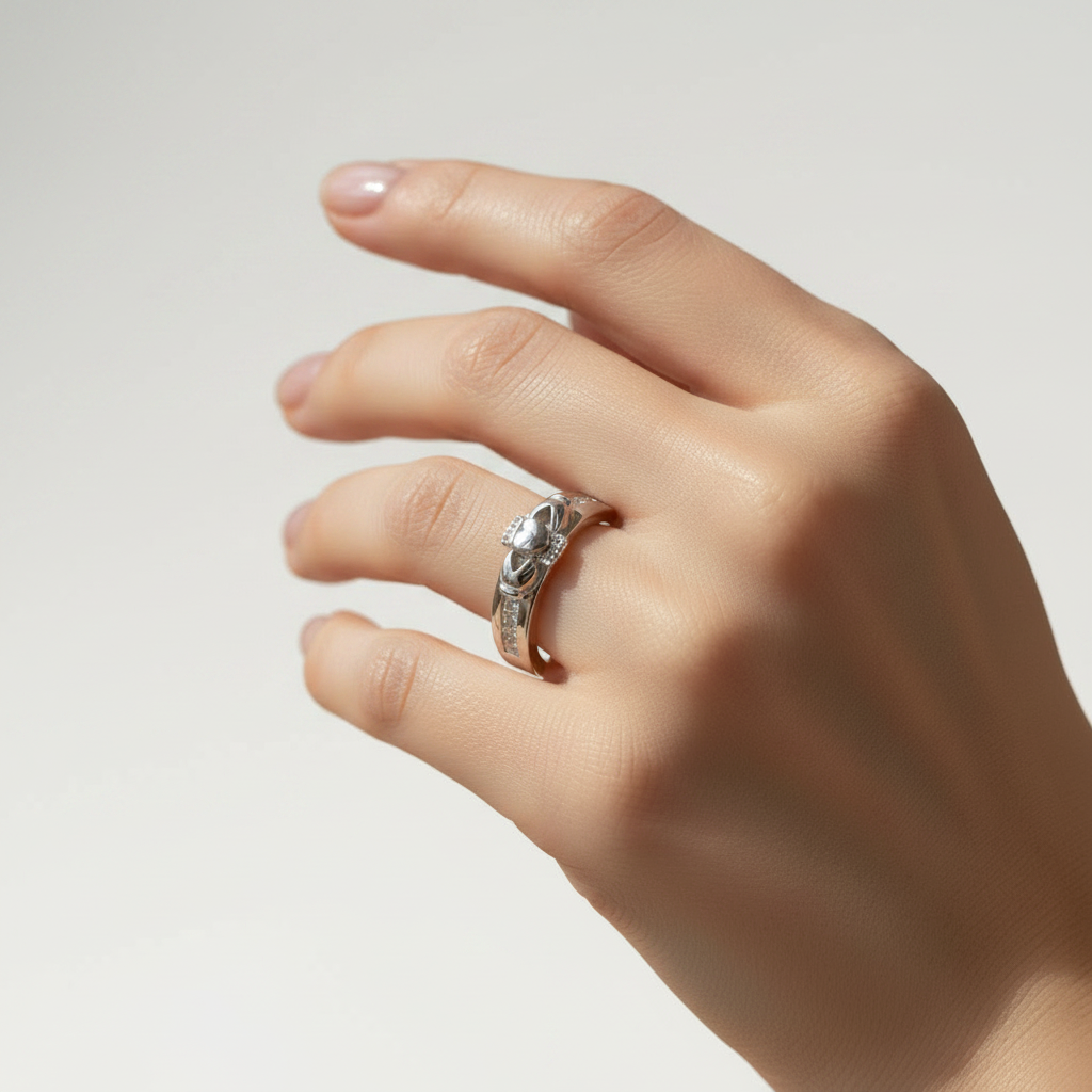 18 ct White Gold Diamond Ring.