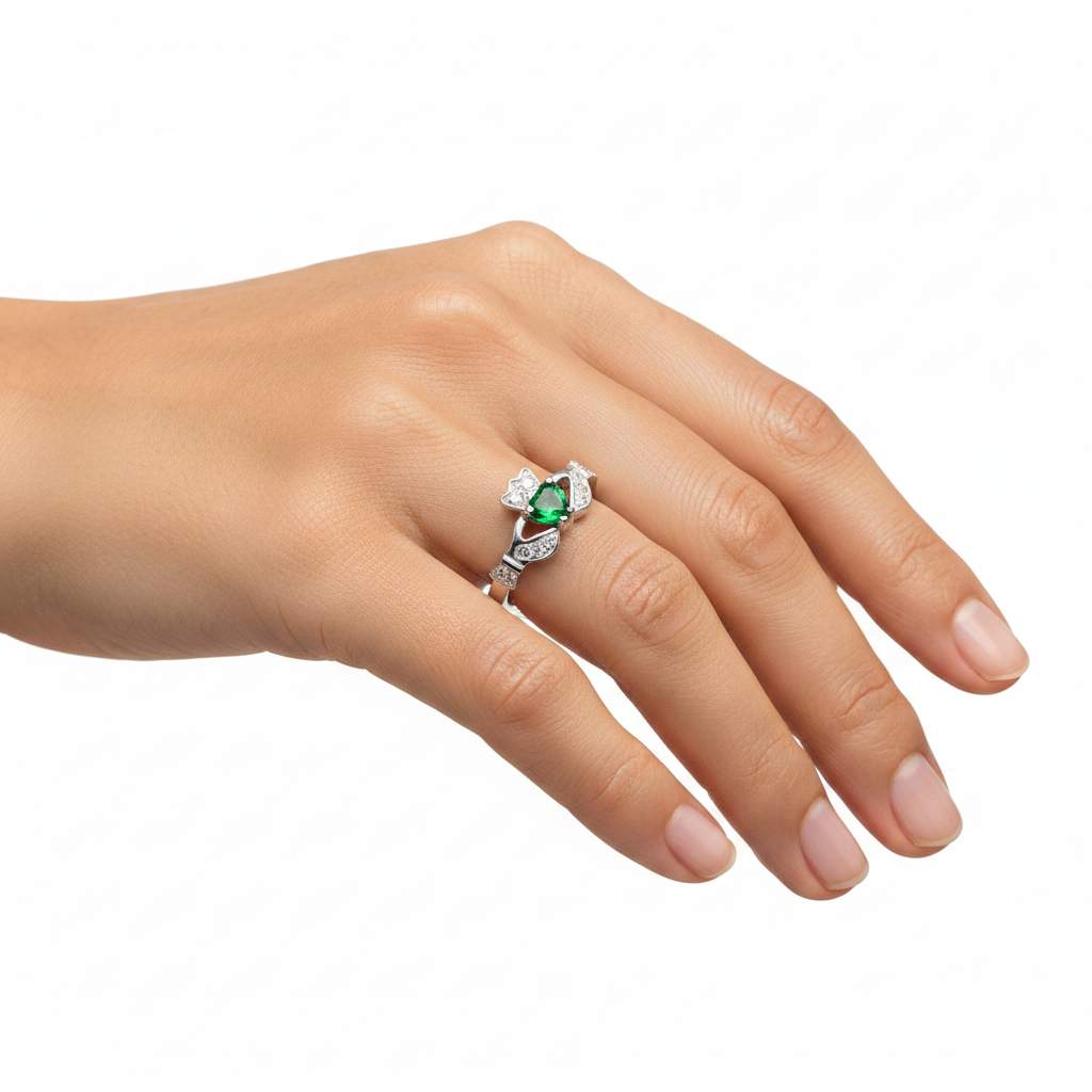 9ct White Gold Ring.