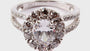 9ct White Gold Cz Ring.