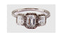 A 9ct White Gold Cz Ring.