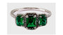 A 9ct White Gold Emerald Cz Ring.