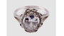 A 9ct White Gold Cz Ring.