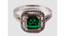 A 9ct White Gold Sapphire Cz Ring.