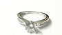 9ct White Gold Cz Ring.