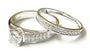 9ct White Gold Cz Ring Set.