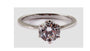 9ct White Gold 7mm Cz stone Ring.