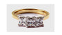 9ct Yellow Gold Cz Ring.