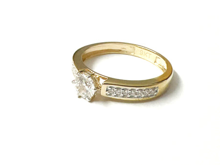 9ct Yellow Gold Cubic Zirconia Ring