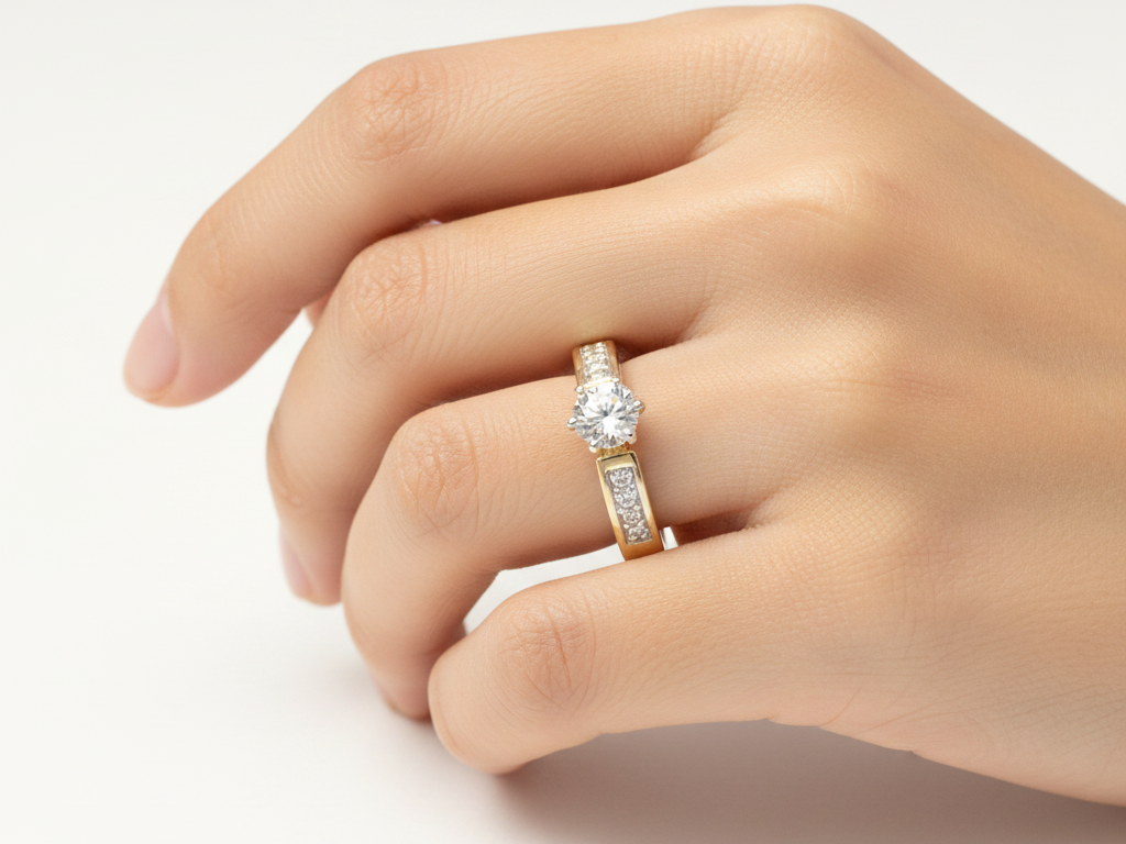 9ct Yellow Gold Cubic Zirconia Ring