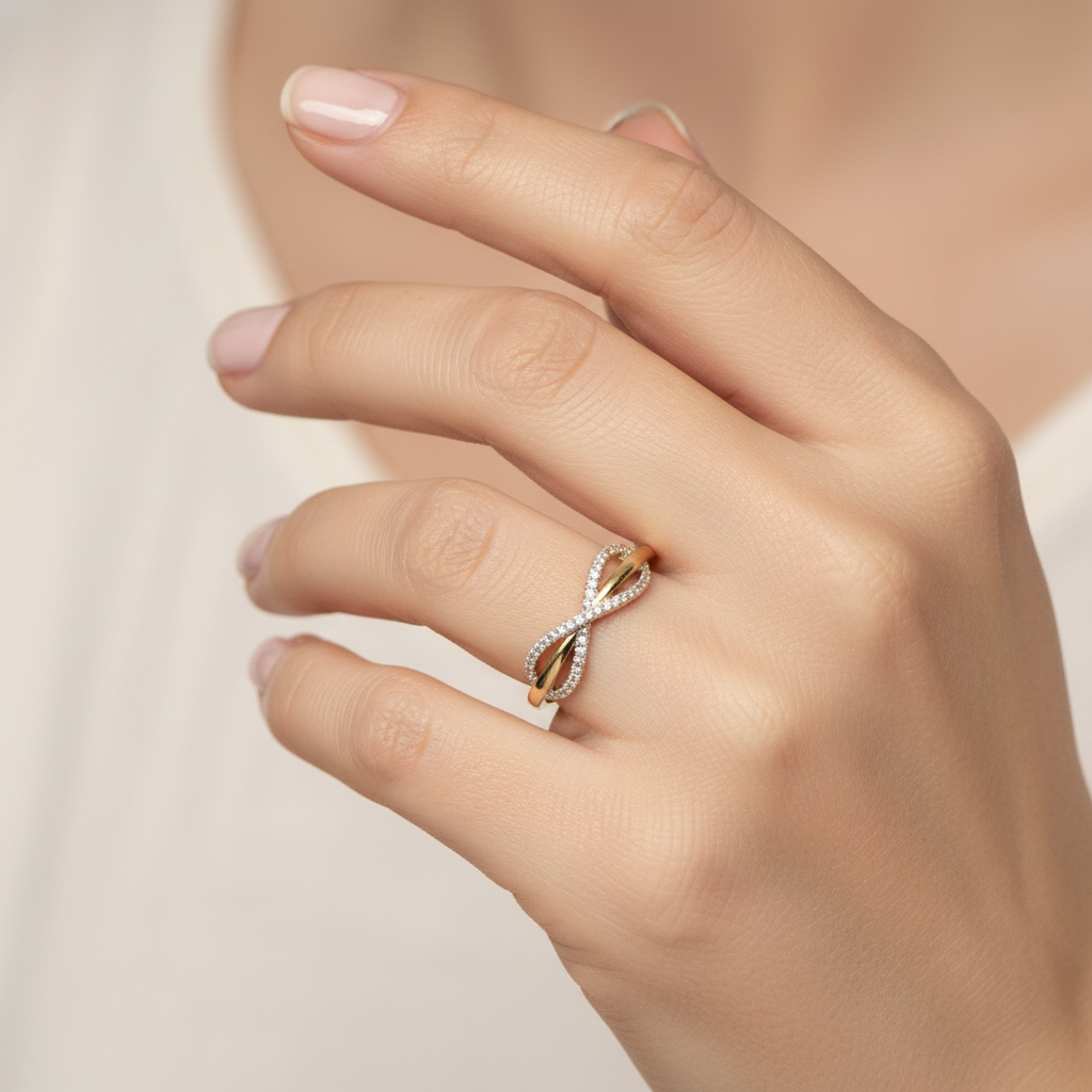 9ct Yellow Gold Cubic Zirconia Ring