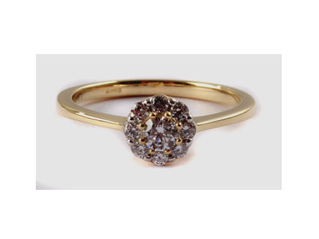9ct Yellow Gold Cz Ring.