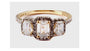 A 9ct Yellow Gold Cz Ring.