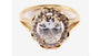 A 9ct Yellow Gold Cz Ring.