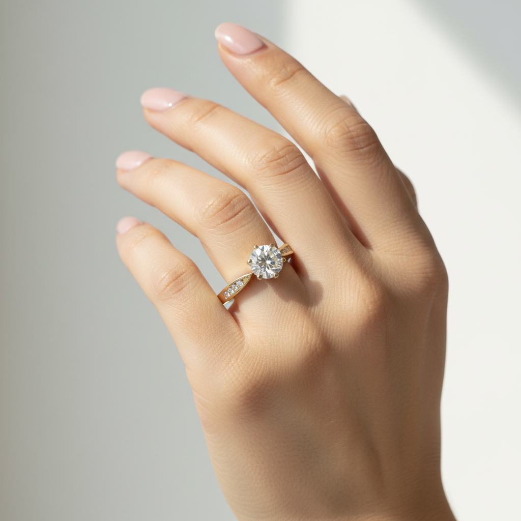 9ct Yellow Gold Cubic Zirconia Ring