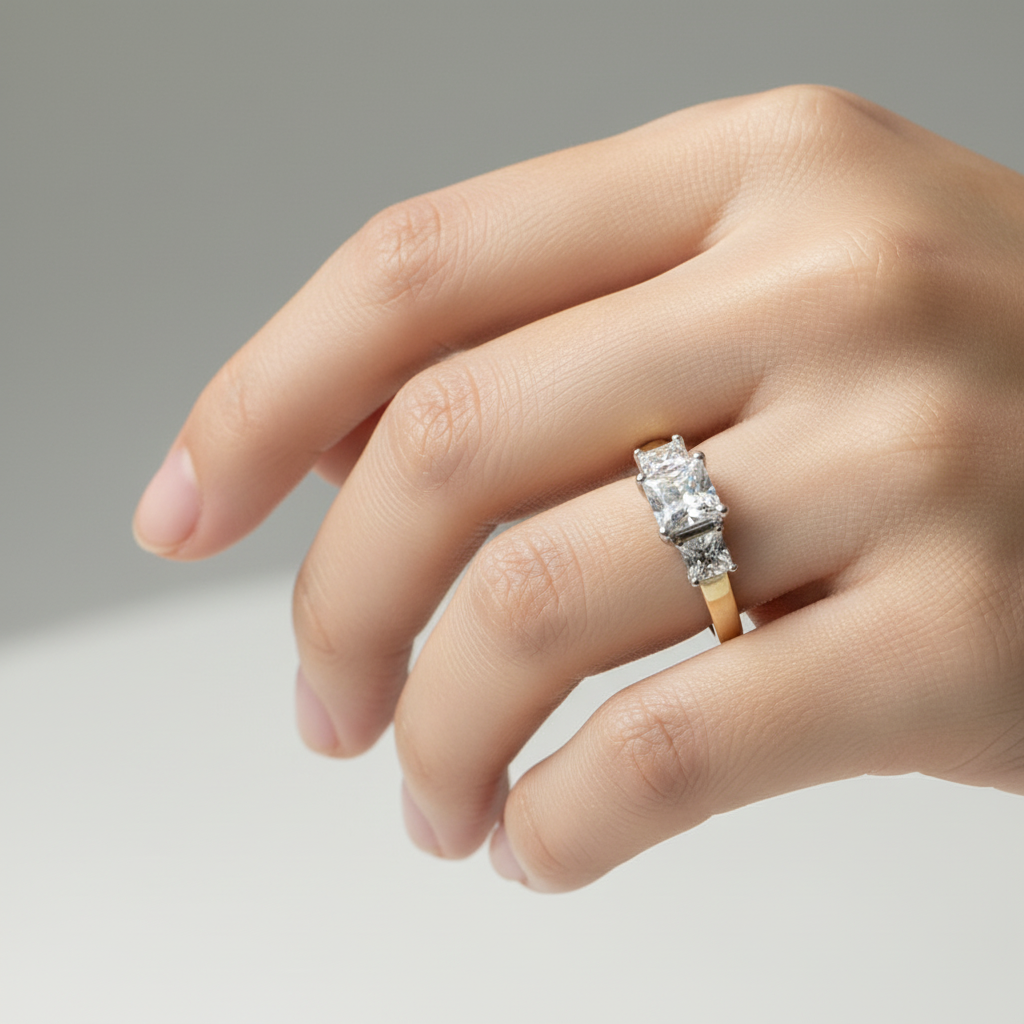 9ct Yellow Gold Cubic Zirconia Ring
